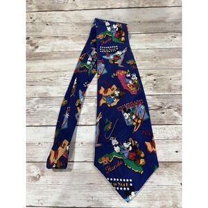 Vintage Disney Mickey Mouse Travel State Men's Neck Tie